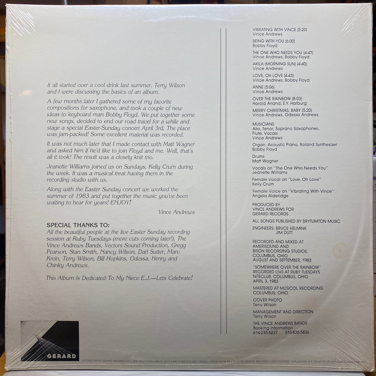 Vince Andrews / Love, Oh Love | VINYL7 RECORDS