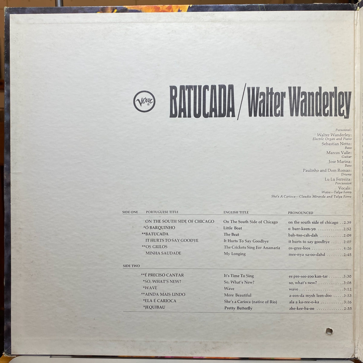 Walter Wanderley / Batucada | VINYL7 RECORDS