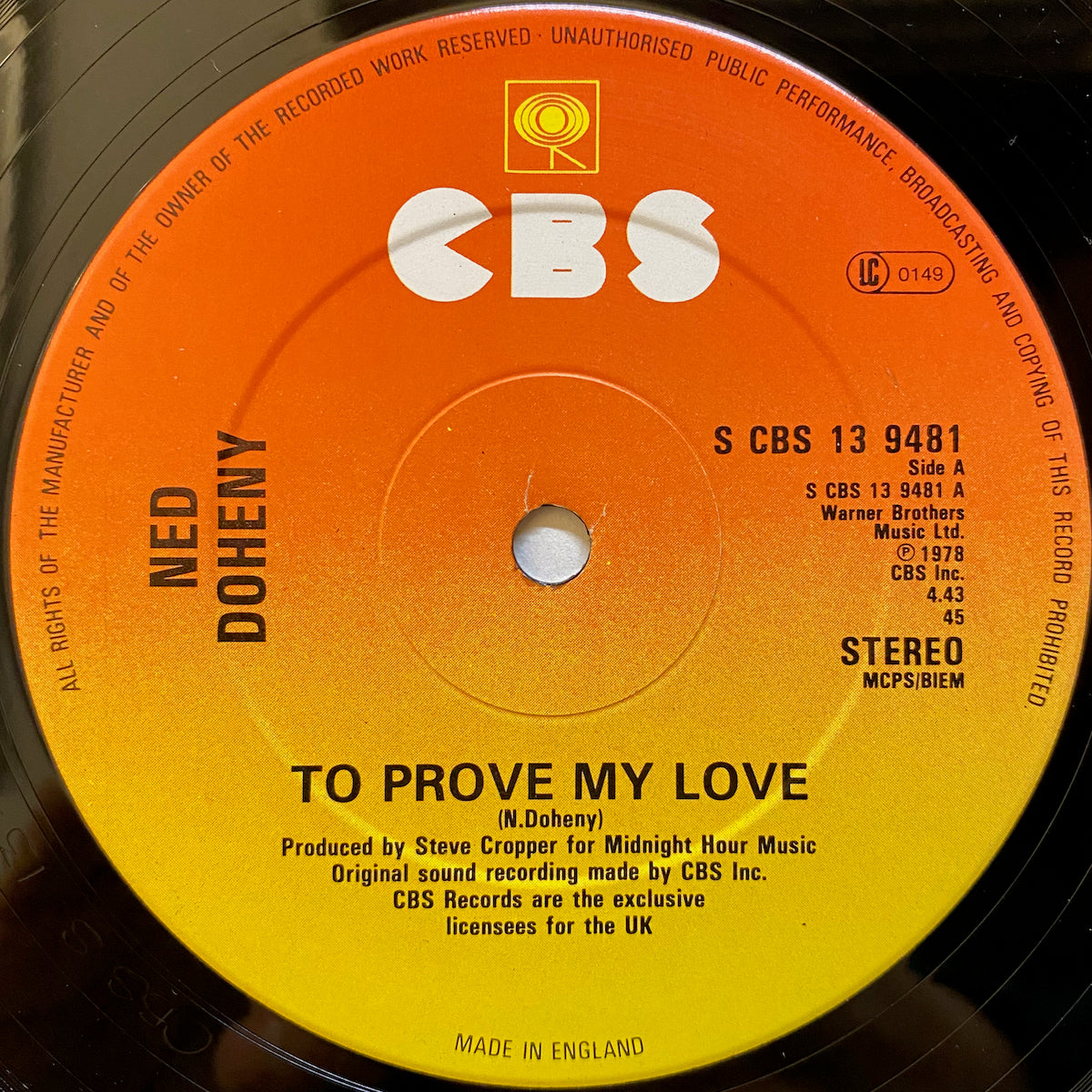 Ned Doheny / To Prove My Love | VINYL7 RECORDS