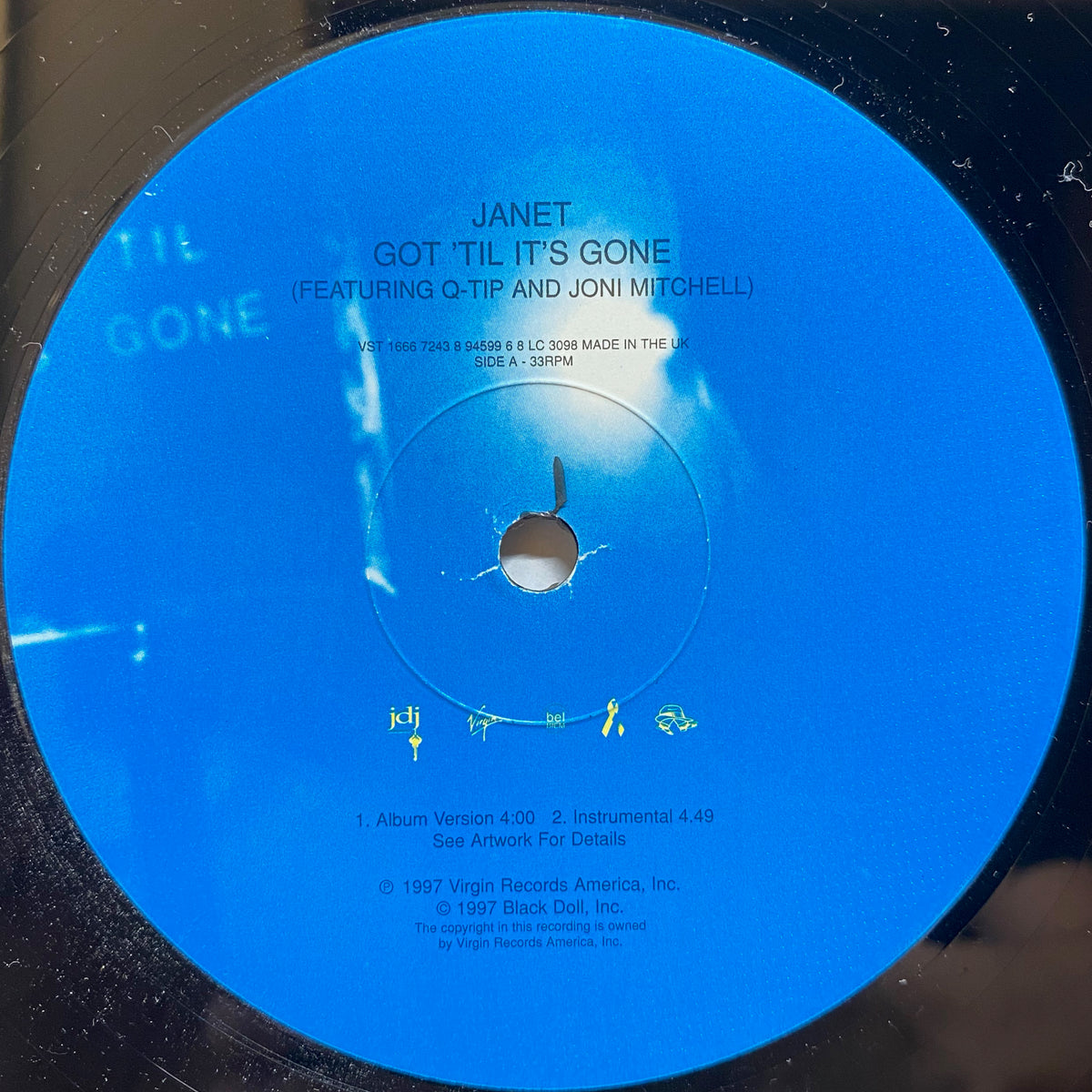 Janet Featuring Q-Tip And Joni Mitchell / Got 'Til It's Gone | VINYL7 