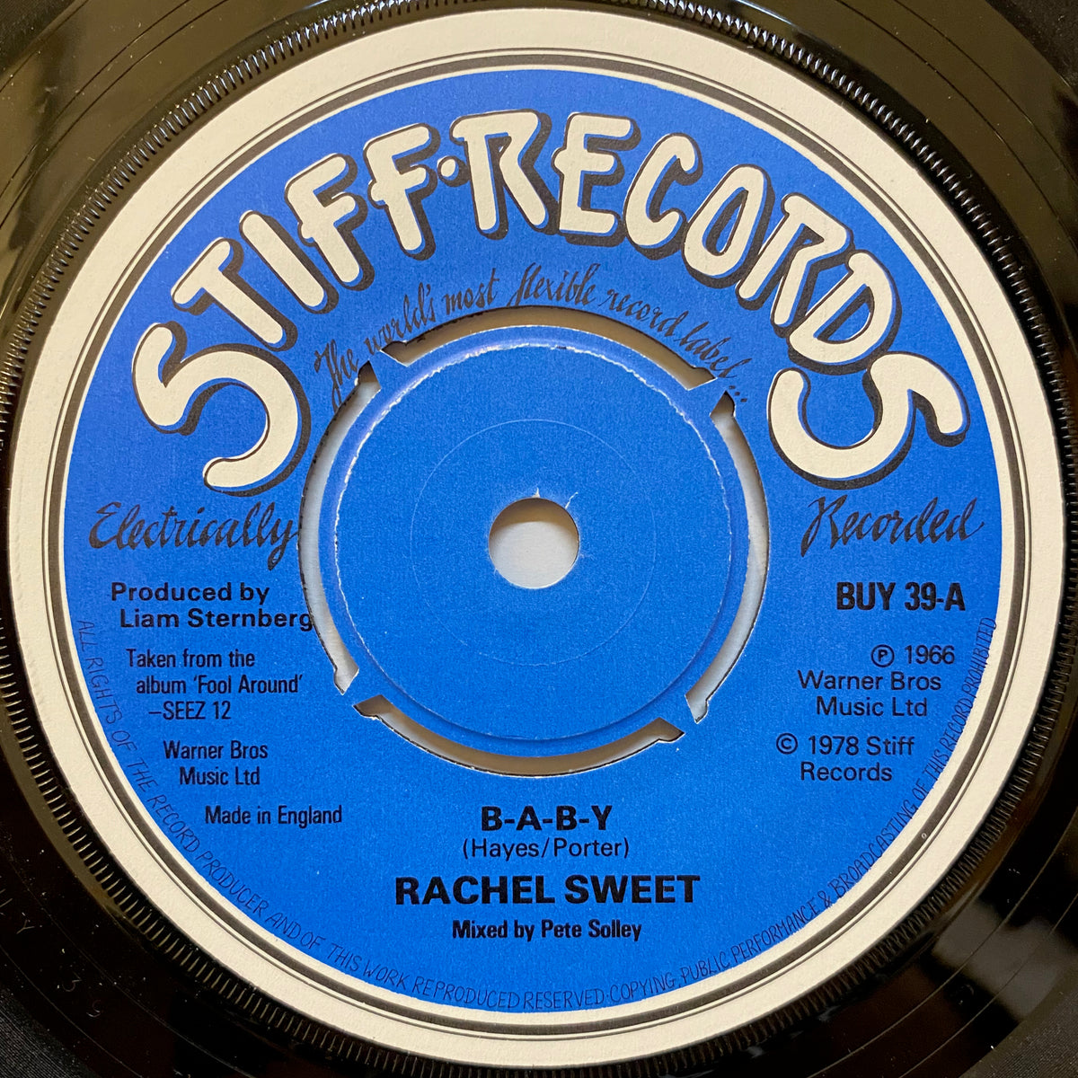 Rachel Sweet / B-A-B-Y | VINYL7 RECORDS