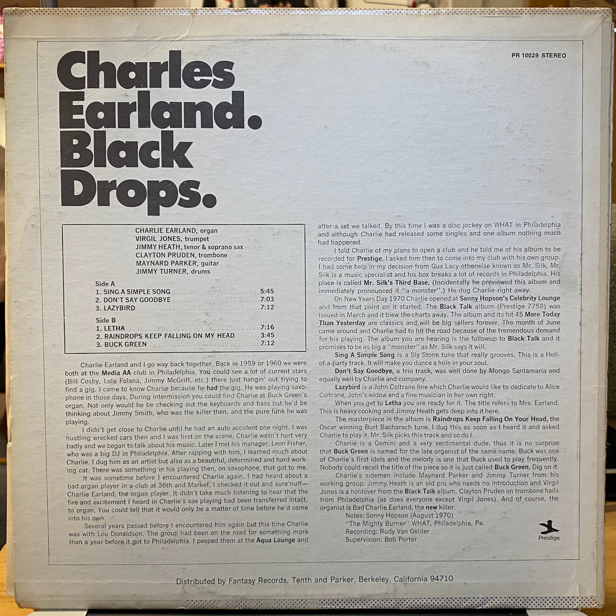 Charles Earland / Black Drops | VINYL7 RECORDS