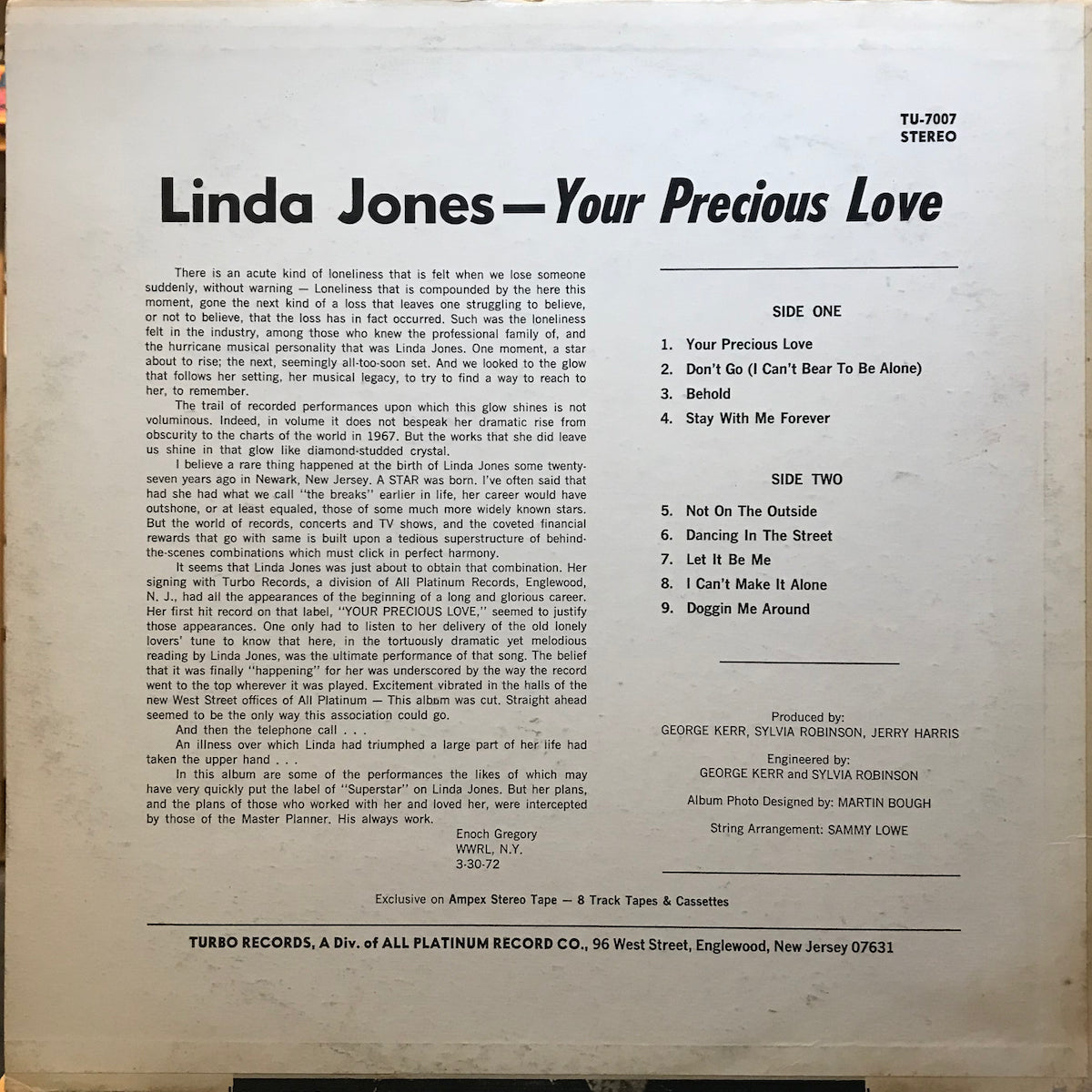 Linda Jones / Your Precious Love | VINYL7 RECORDS