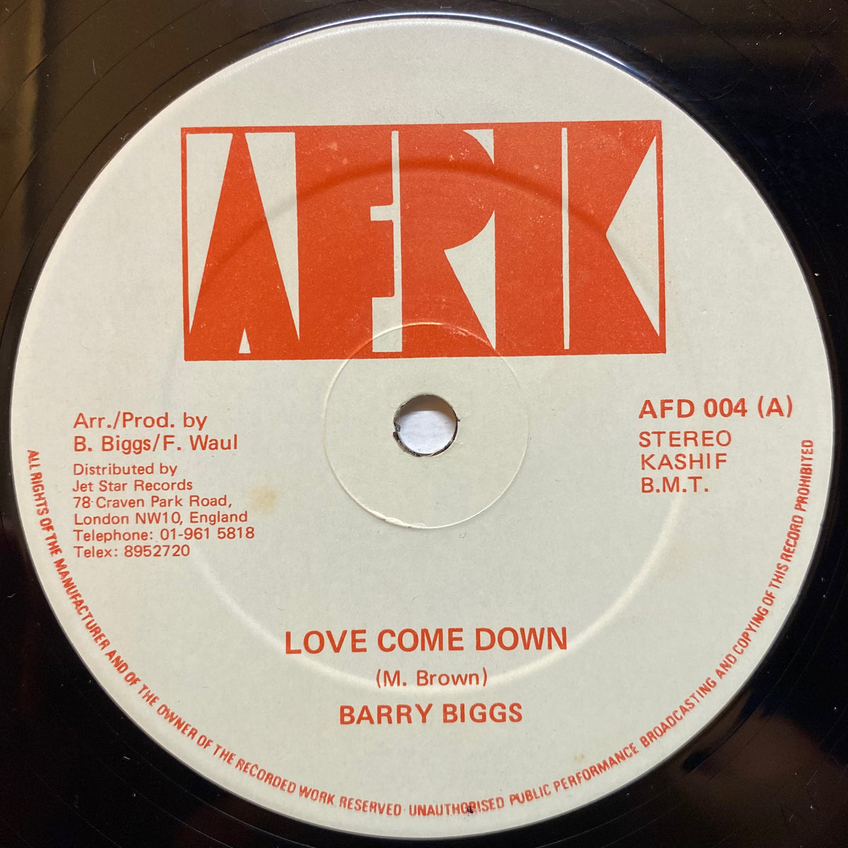 値下中　希少！LOVE COME DOWN/BARRY BIGGS 12inch Barry Biggs / Love Come Down | VINYL7 RECORDS