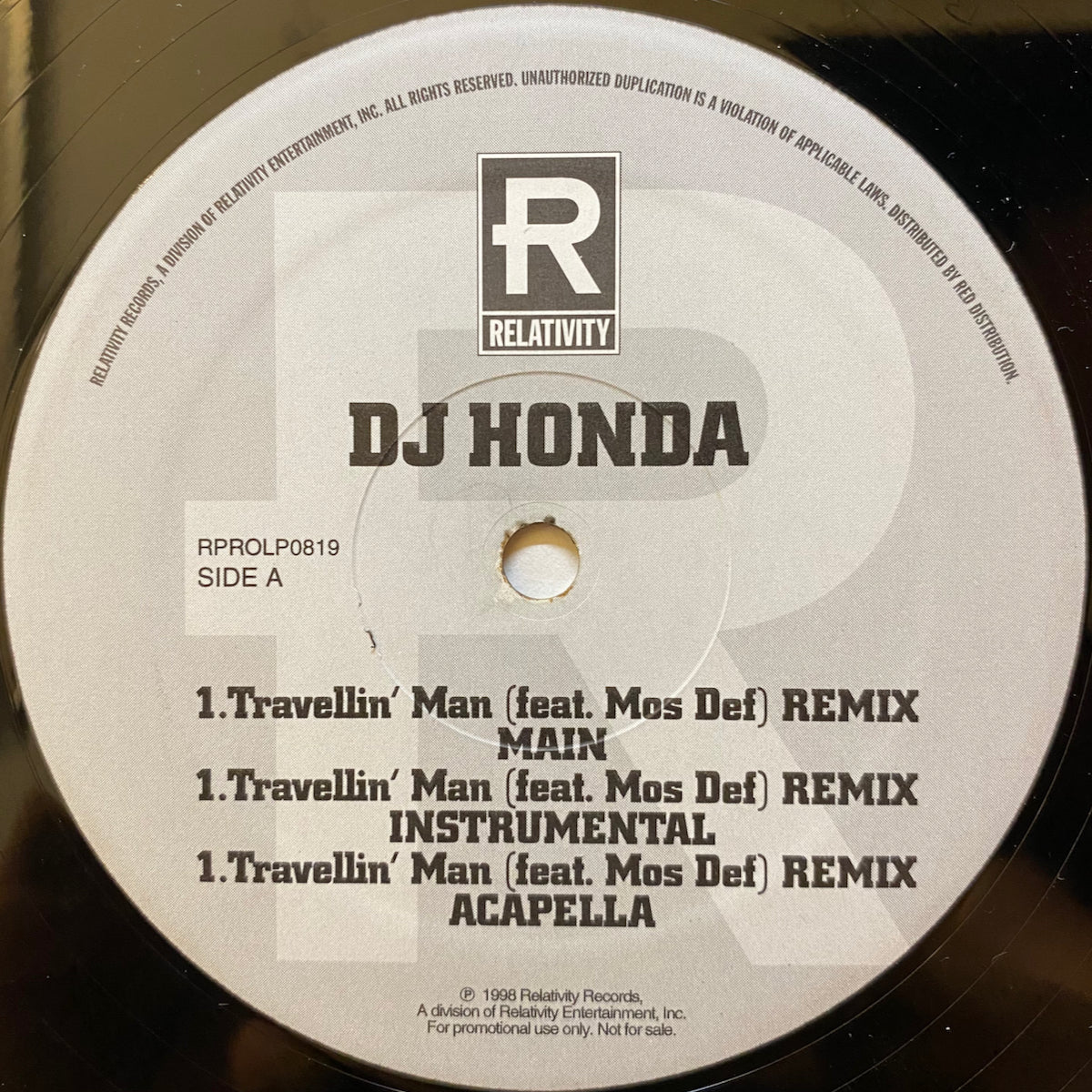 DJ Honda / Travellin' Man | VINYL7 RECORDS
