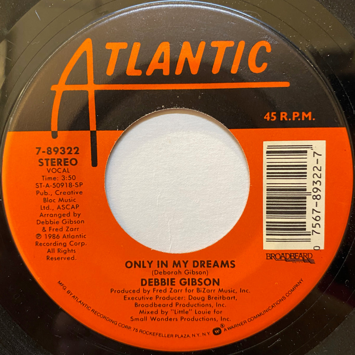 Debbie Gibson / Only In My Dreams | VINYL7 RECORDS