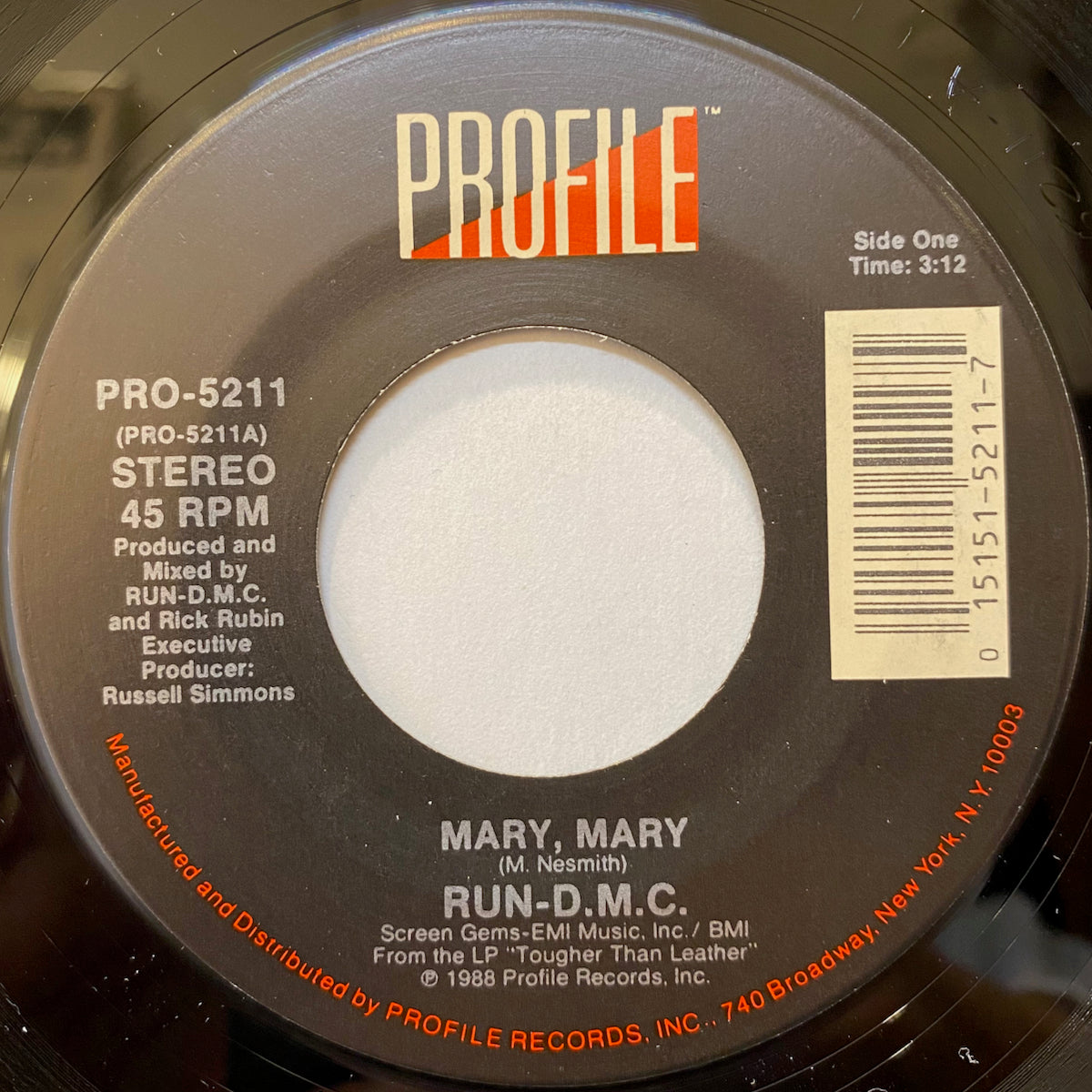 Mary Mary - Run-D.M.C. | VINYL7 RECORDS