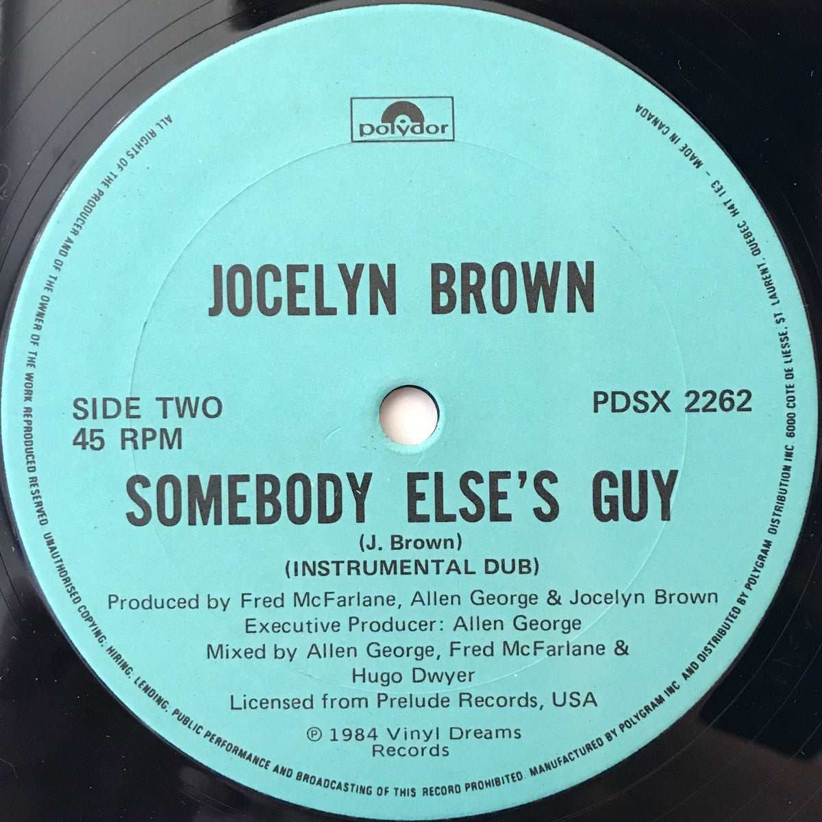 jocelyn brown somebody else's guy レコード 人気