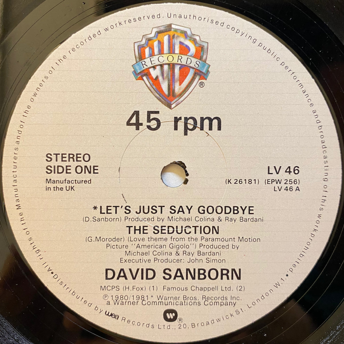 David Sanborn / Let's Just Say Goodbye | VINYL7 RECORDS