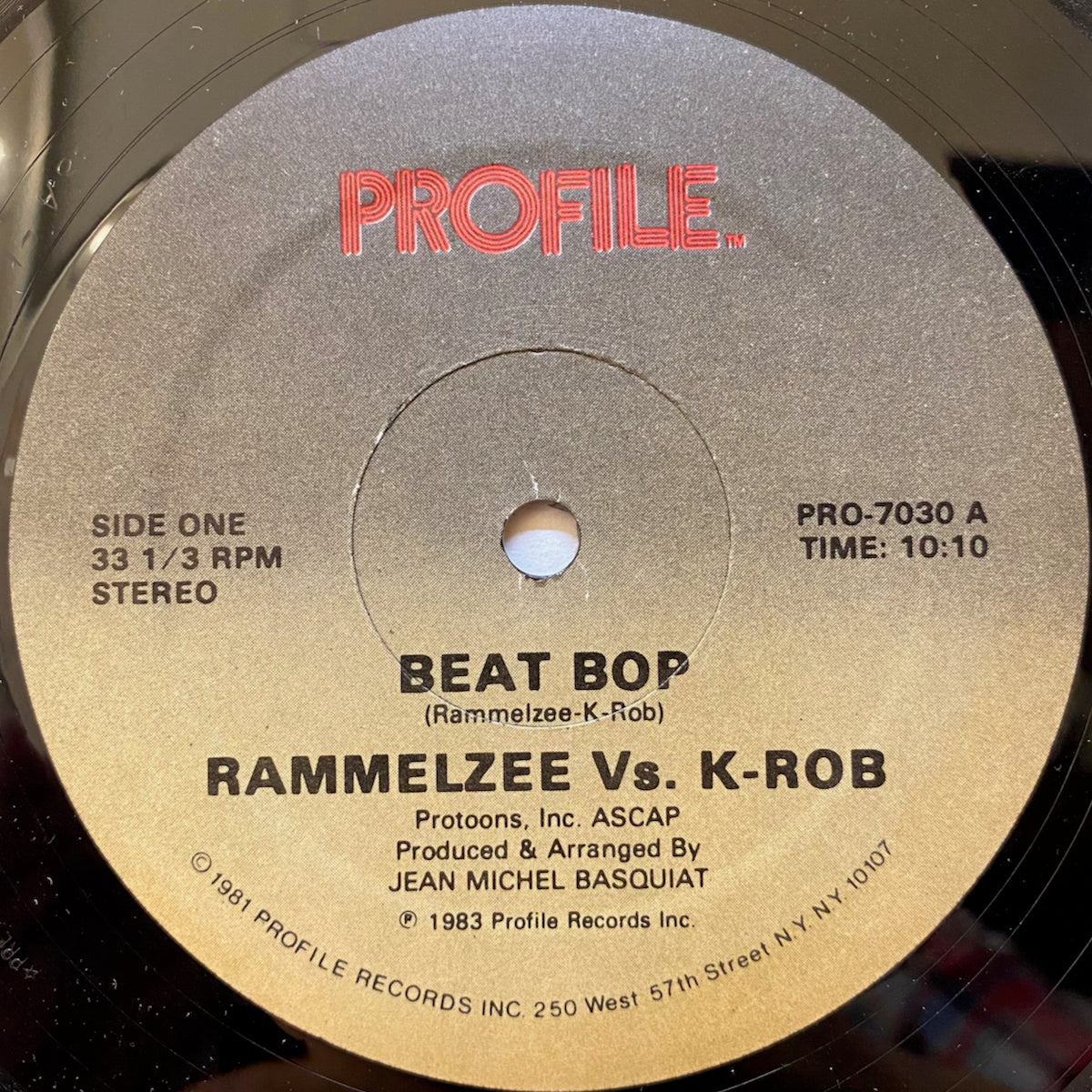 Rammelzee Vs. K-Rob / Beat Bop | VINYL7 RECORDS