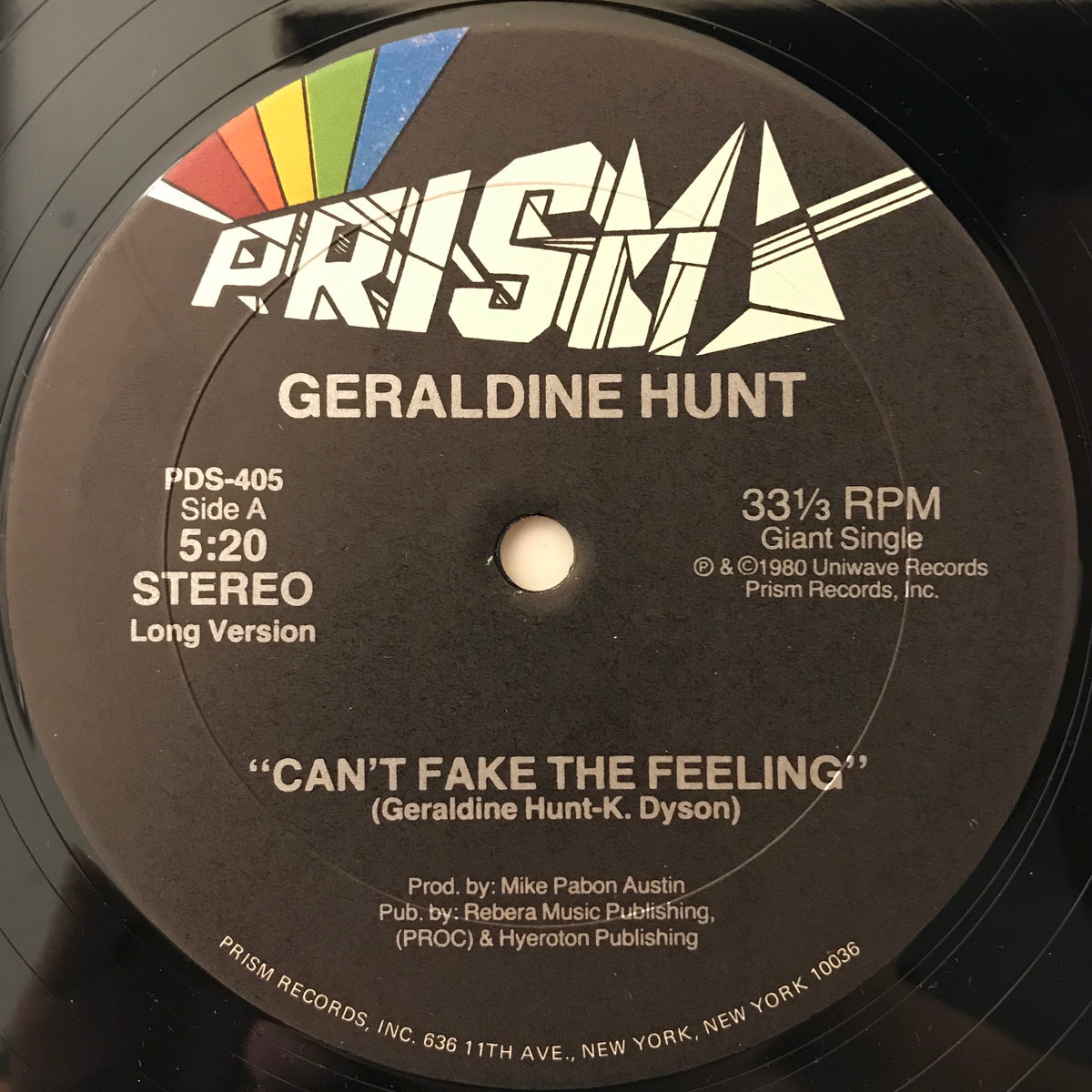 Geraldine Hunt / Can't Fake The Feeling | VINYL7 RECORDS
