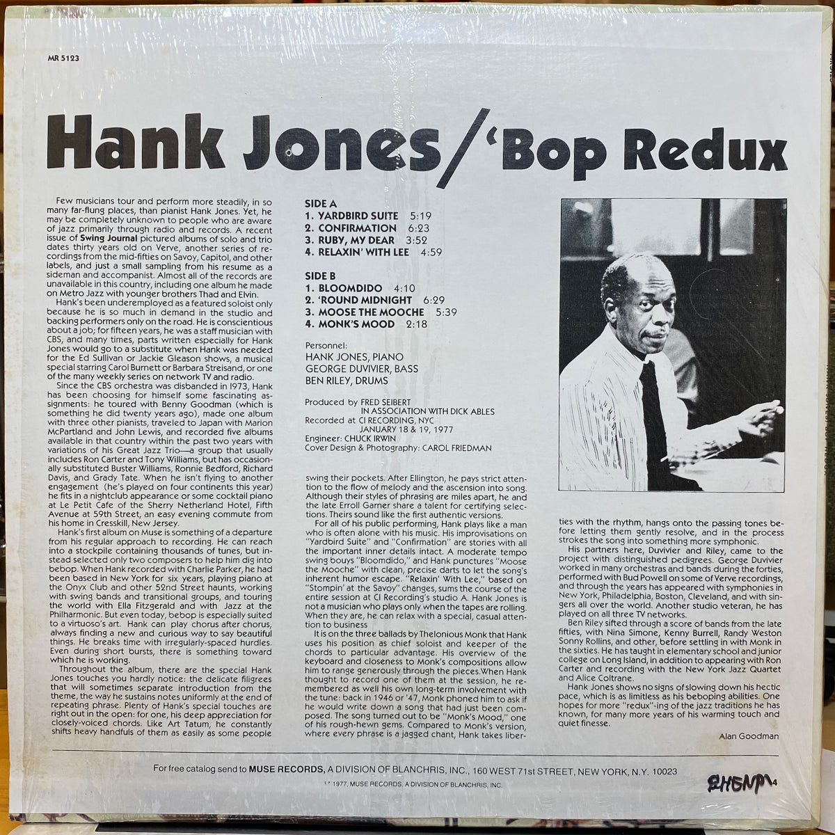 Hank Jones / 'Bop Redux | VINYL7 RECORDS