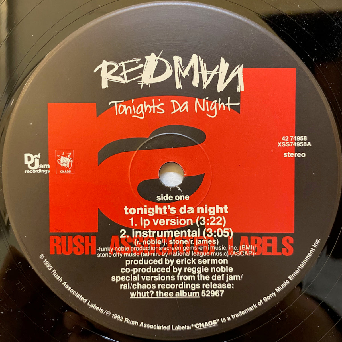 Redman / Tonight's Da Night | VINYL7 RECORDS