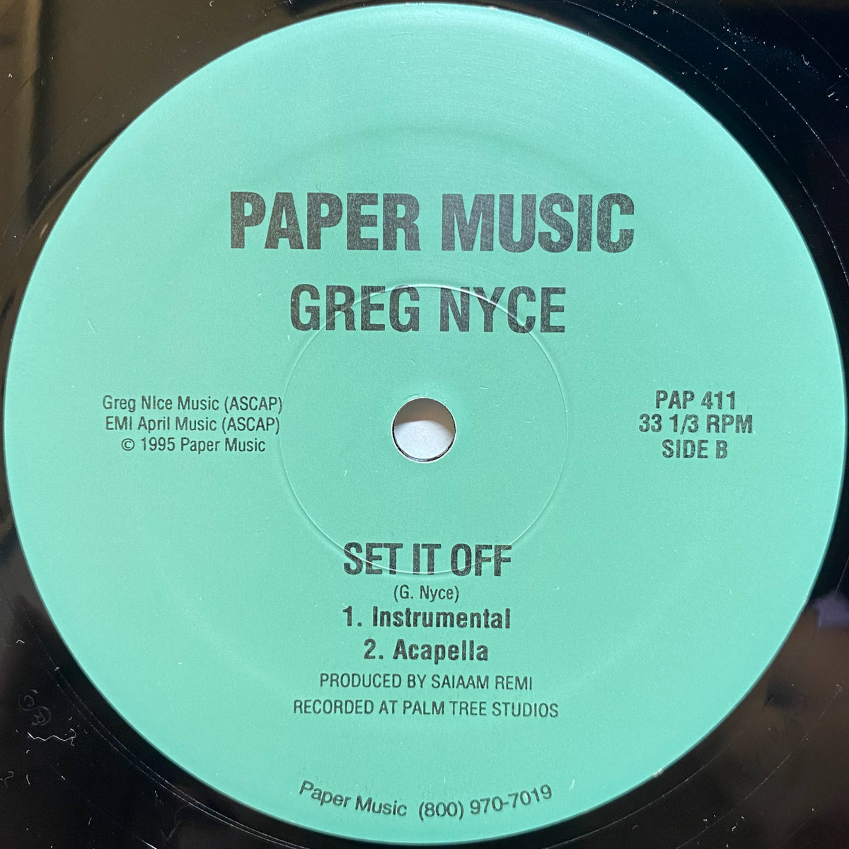 Greg Nyce / Set It Off | VINYL7 RECORDS