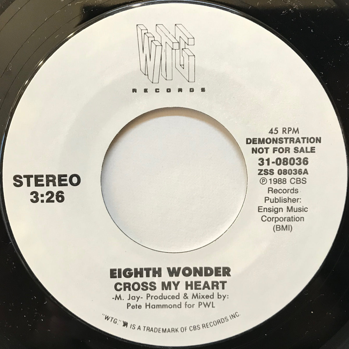 Eighth Wonder / Cross My Heart | VINYL7 RECORDS