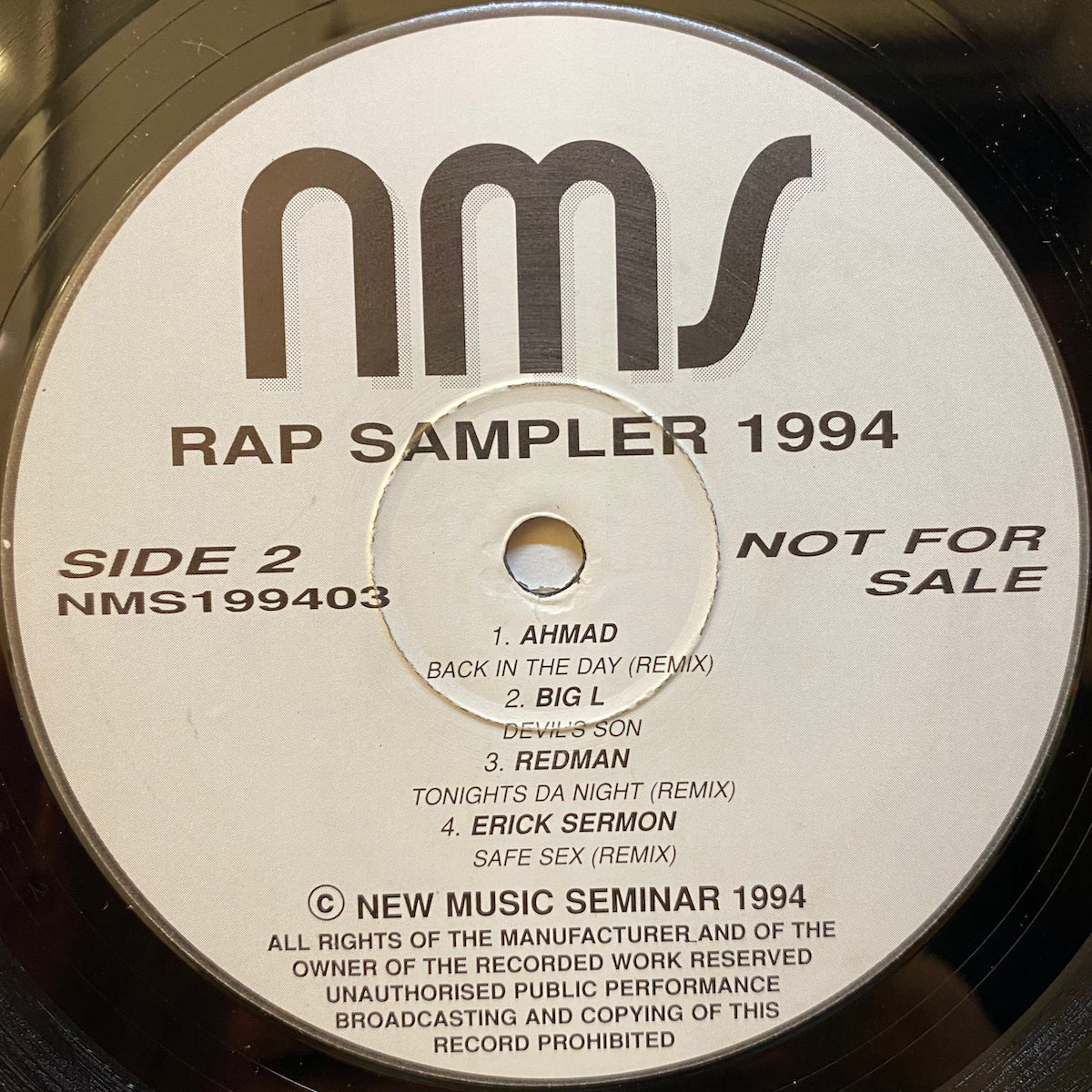 Various / NMS Rap Sampler 1994 | VINYL7 RECORDS