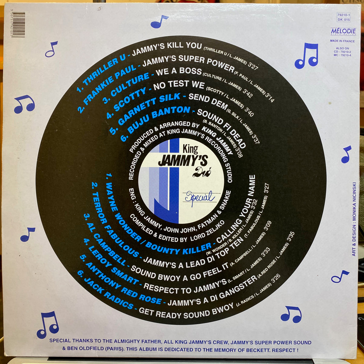 King Jammy's / Presents: Dub Plates Volume 1 | VINYL7 RECORDS