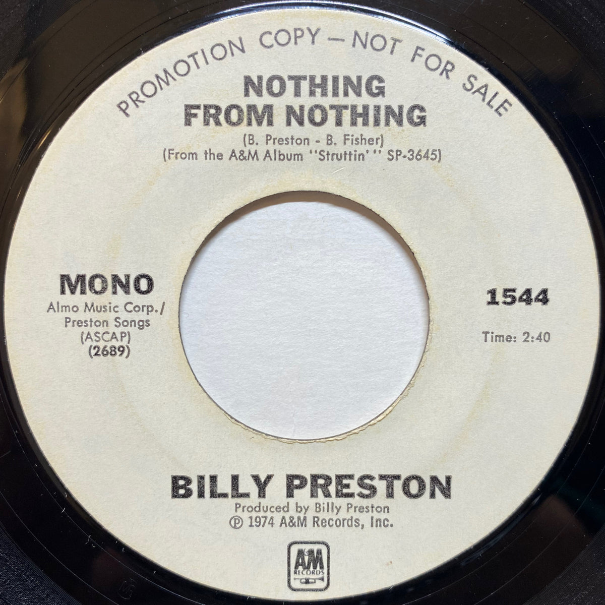 Billy Preston / Nothing From Nothing | VINYL7 RECORDS