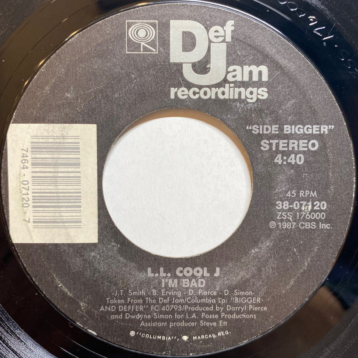 L.L. Cool J / I'm Bad / Get Down | VINYL7 RECORDS