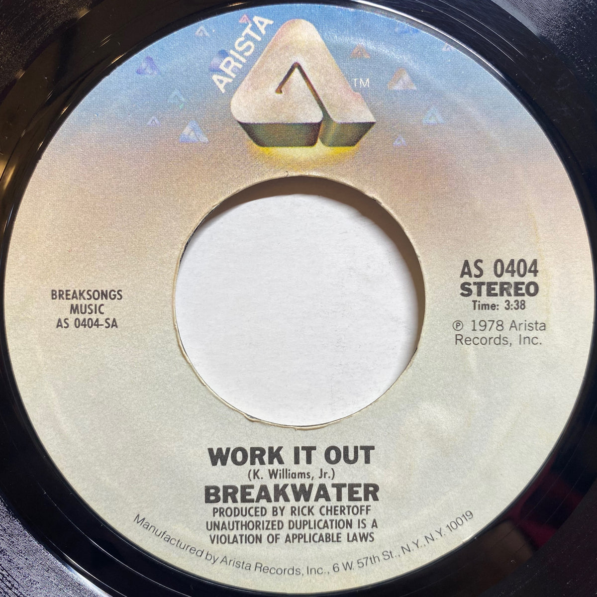 Breakwater / Work It Out | VINYL7 RECORDS