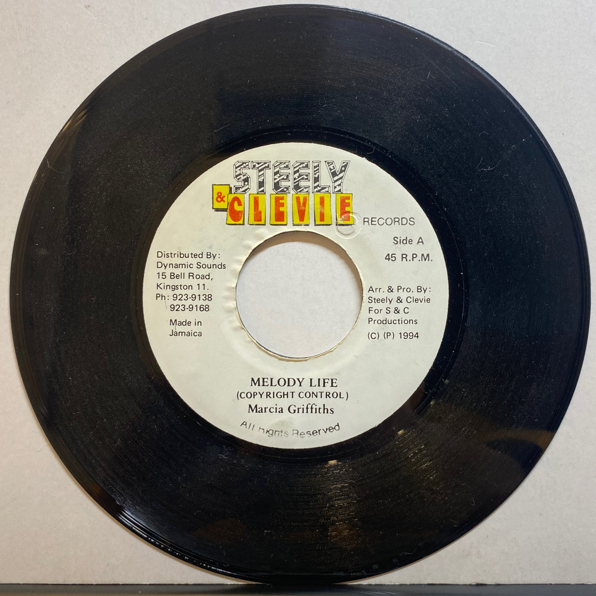 MELODY LIFE / MARCIA GRIFFITHS　 7インチレコード MARCIA GRIFFITHS/MELODY LIFE レゲエ レコード Marcia Griffiths