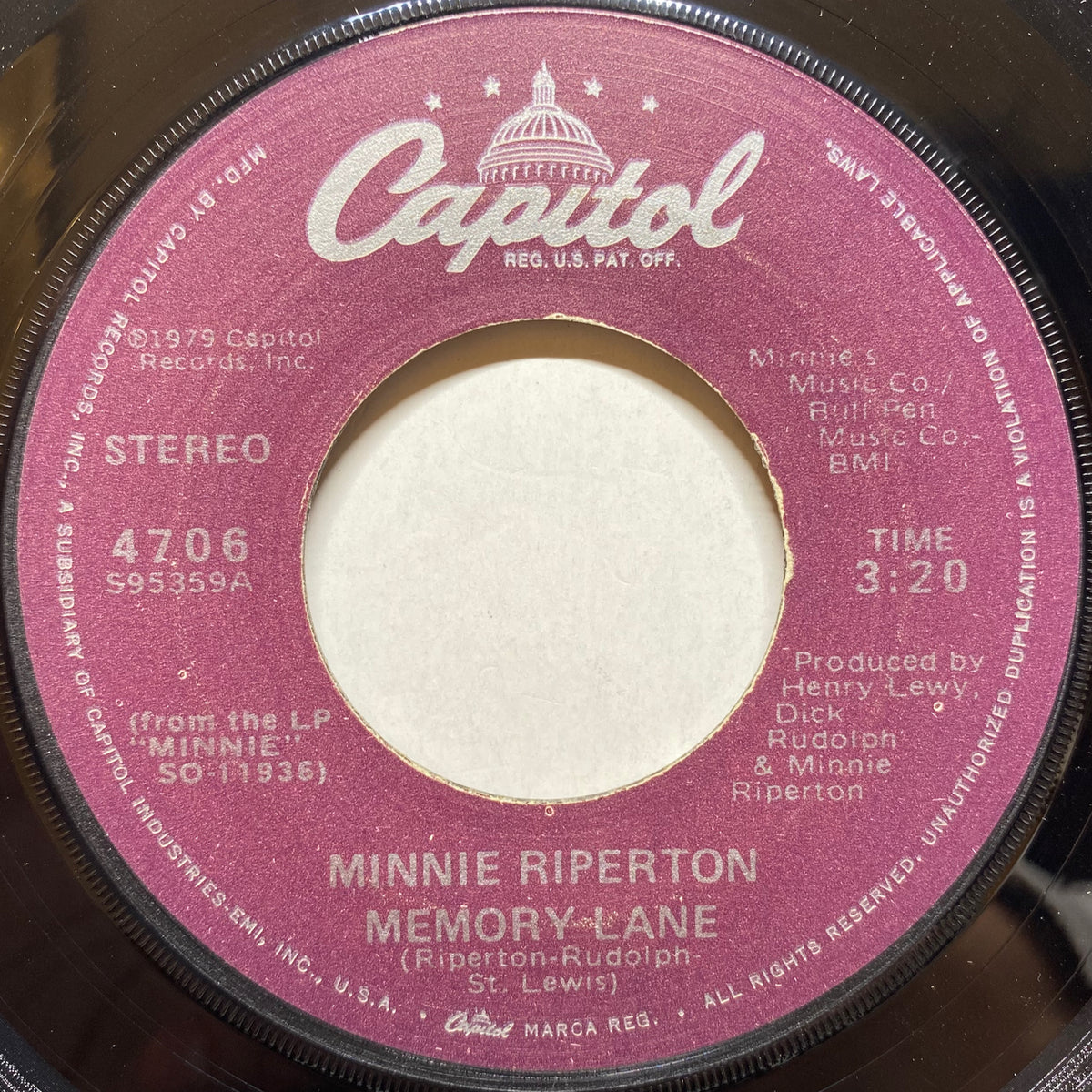 Minnie Riperton / Memory Lane | VINYL7 RECORDS