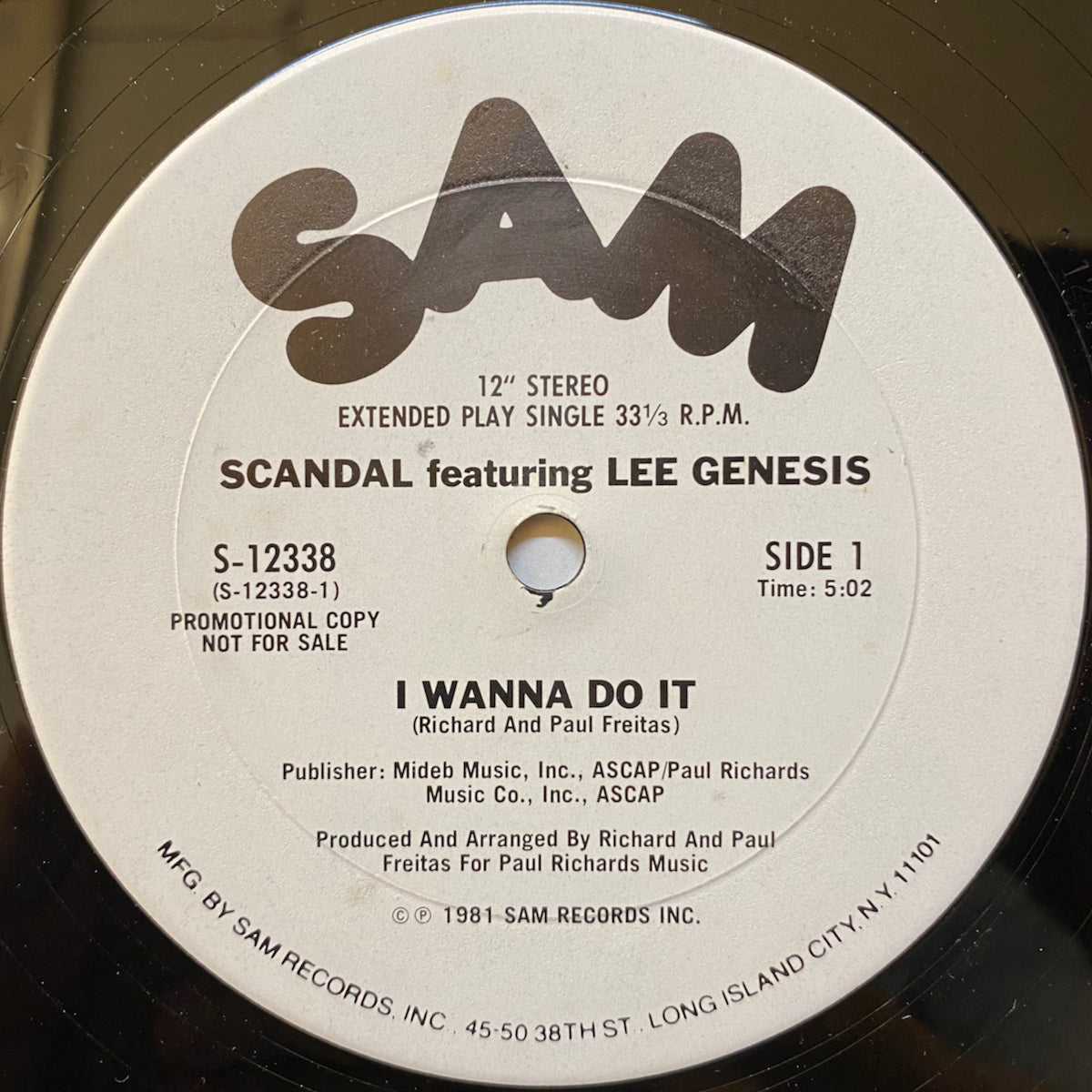 Scandal Featuring Lee Genesis / I Wanna Do It | VINYL7 RECORDS