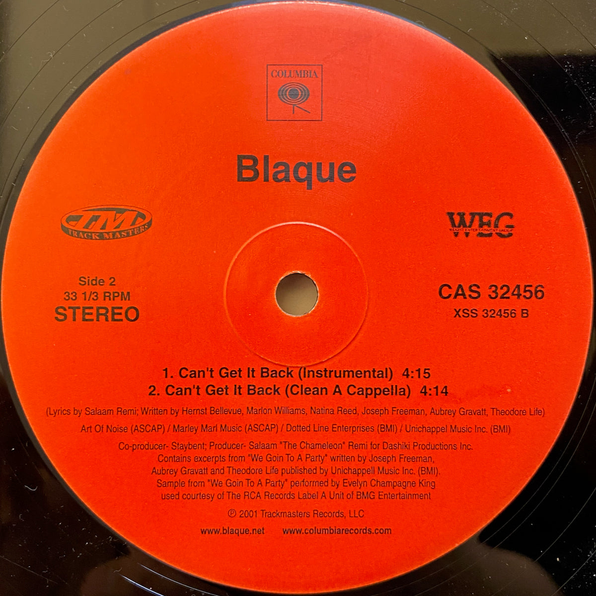 レア　Blaque Can't Get It Back アナログレコード Blaque / Can't Get It Back | VINYL7 RECORDS