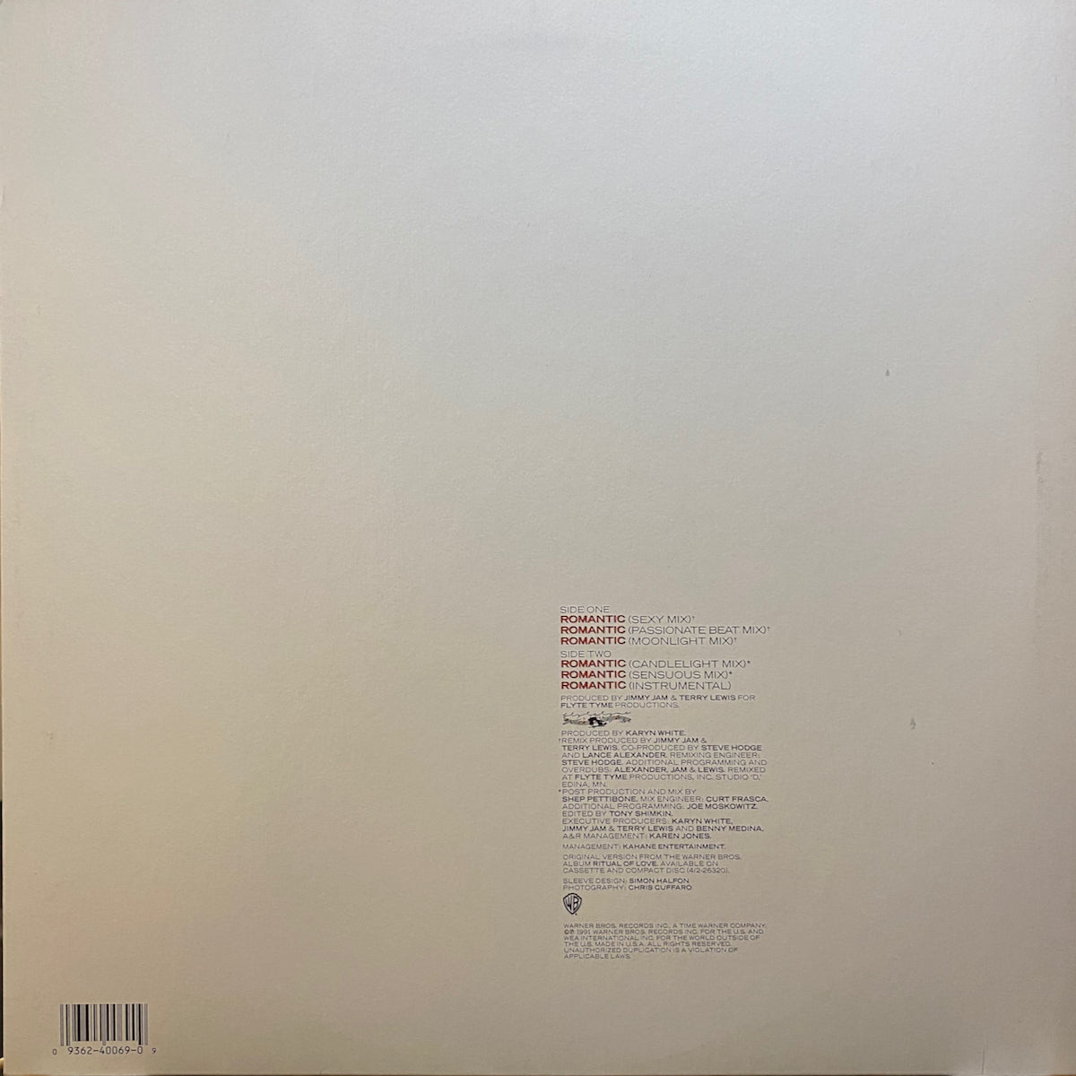Karyn White / Romantic | VINYL7 RECORDS