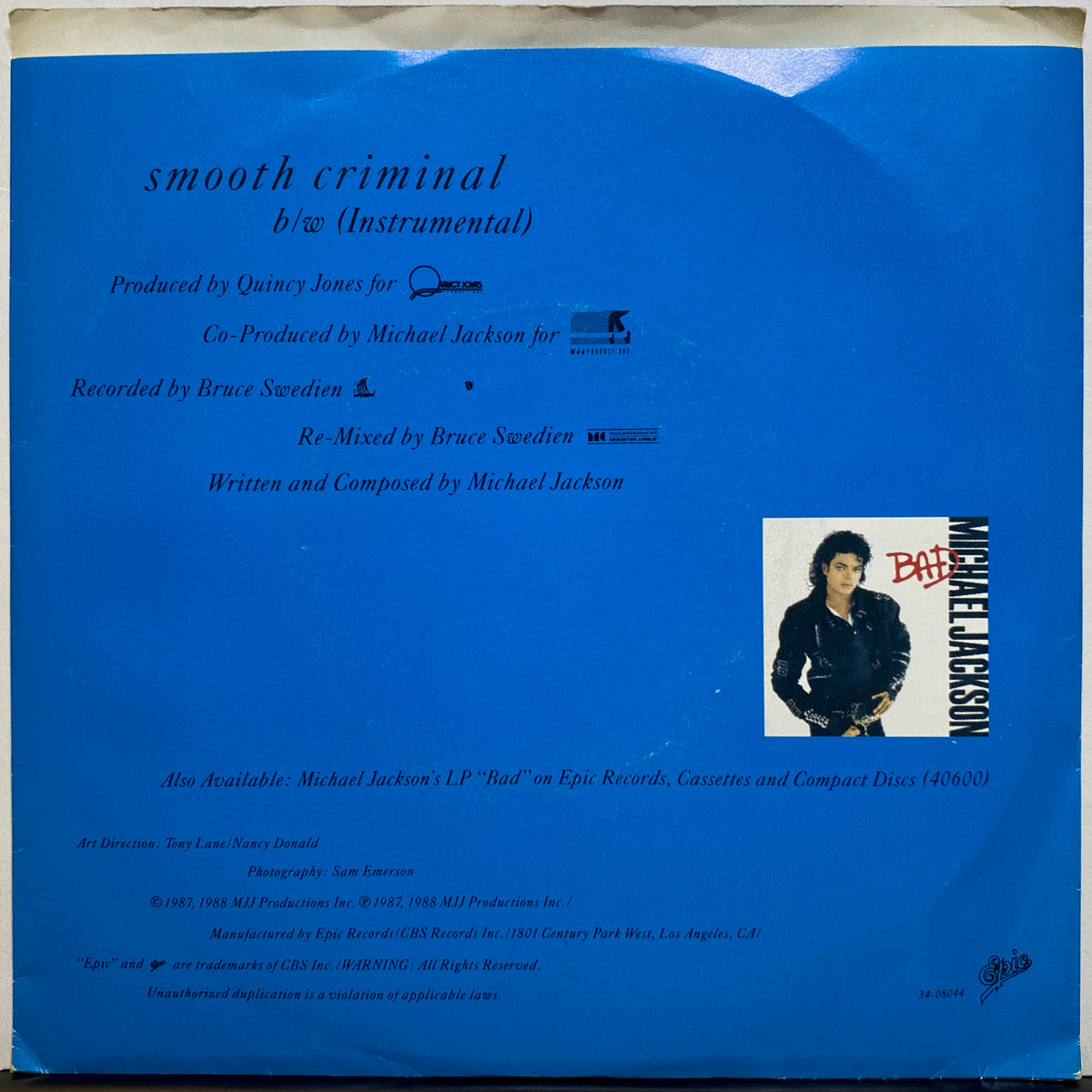 Michael Jackson / Smooth Criminal | VINYL7 RECORDS, image size:1200x1200