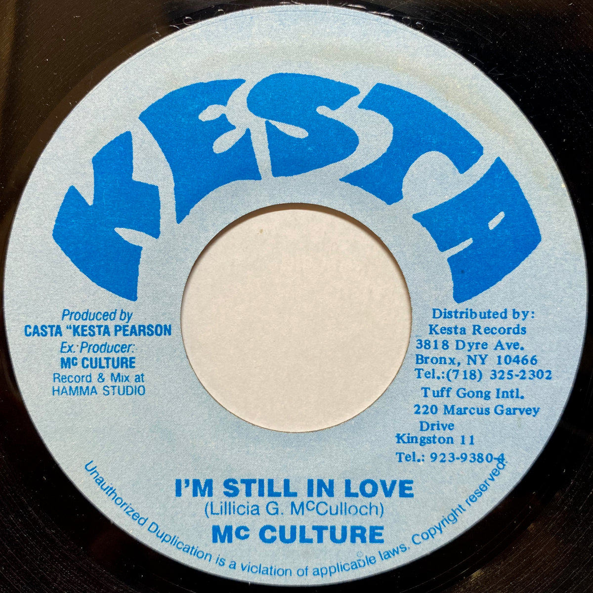 Mc Culture / I'm Still In Love | VINYL7 RECORDS