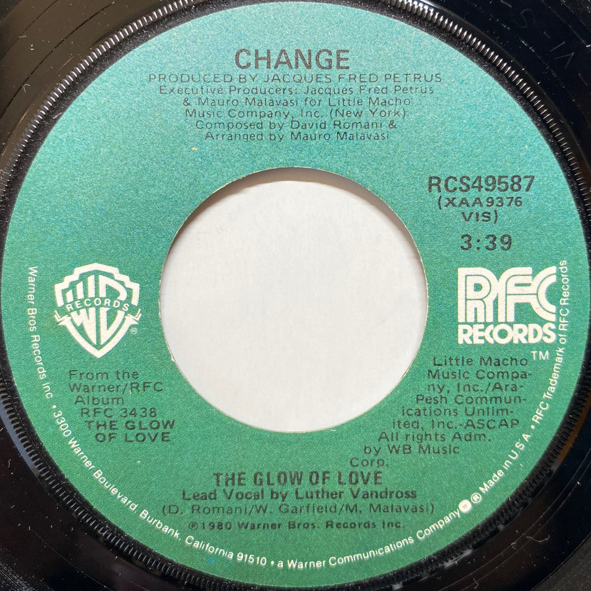 Change / The Glow Of Love | VINYL7 RECORDS