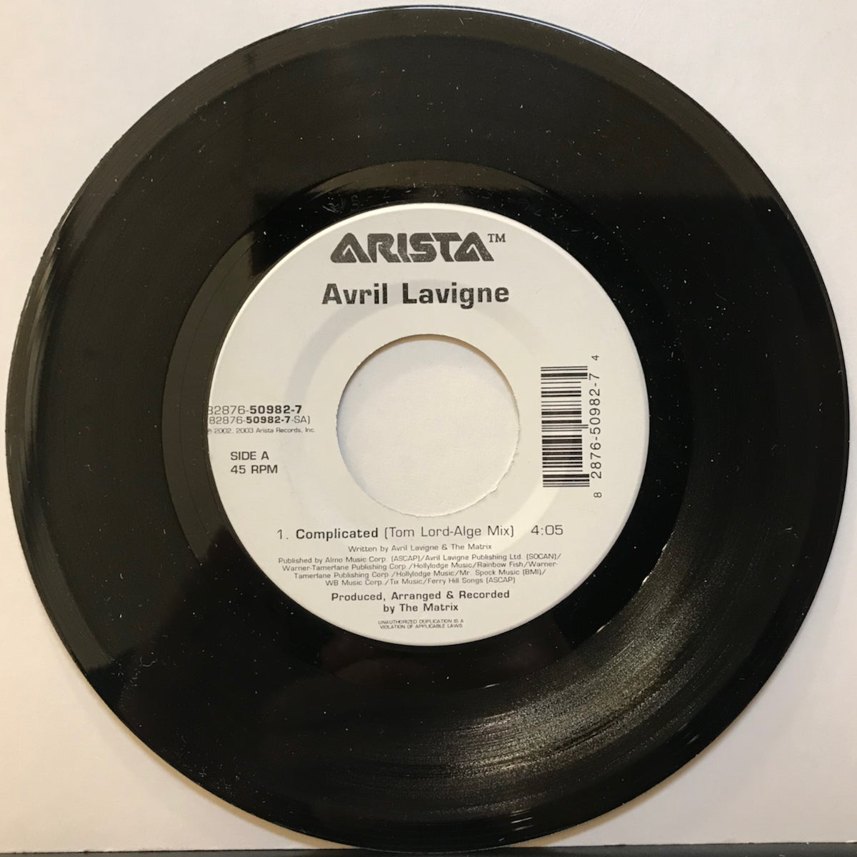 Avril Lavigne / Complicated | VINYL7 RECORDS
