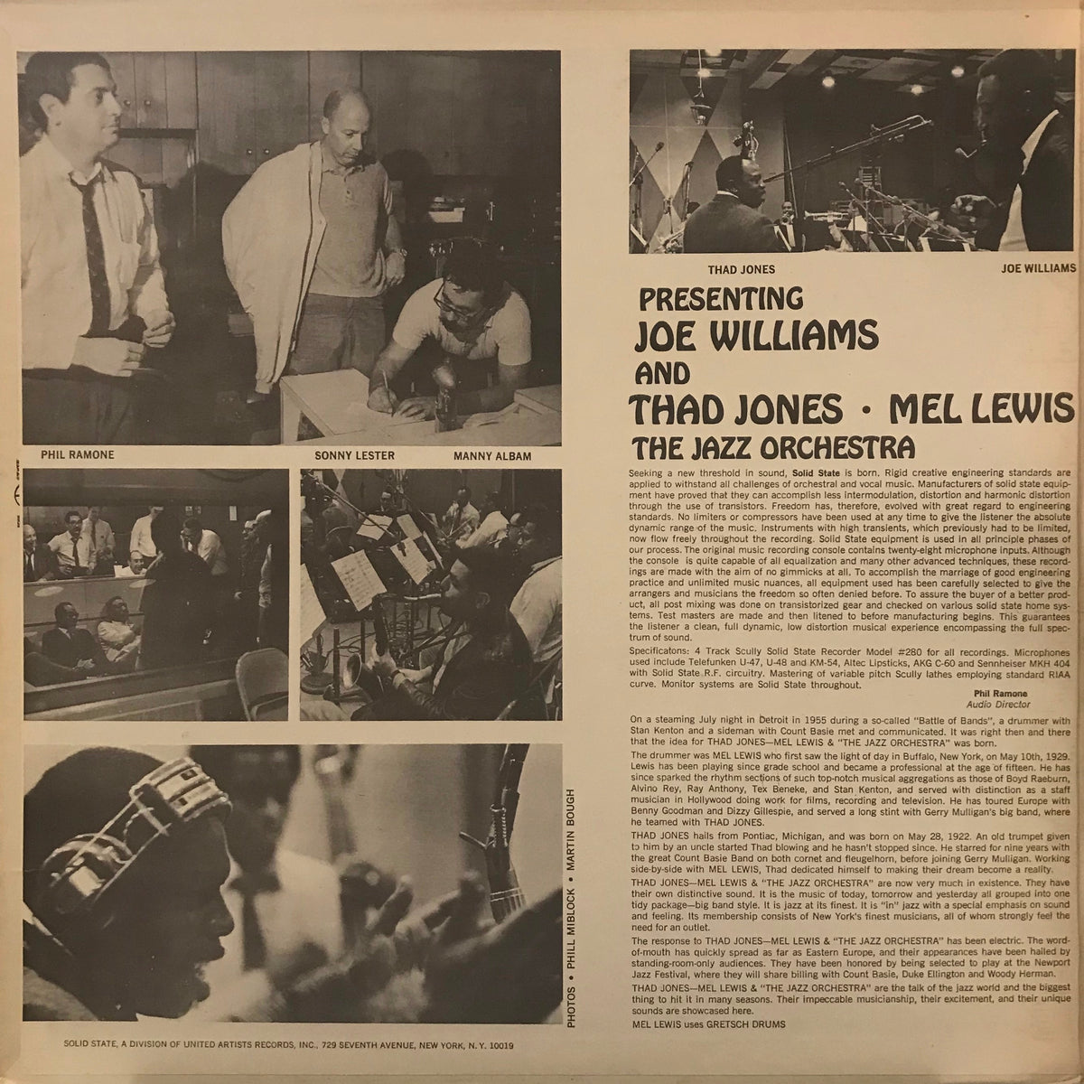 Joe Williams And Thad Jones, Mel Lewis, The Jazz Orchestra