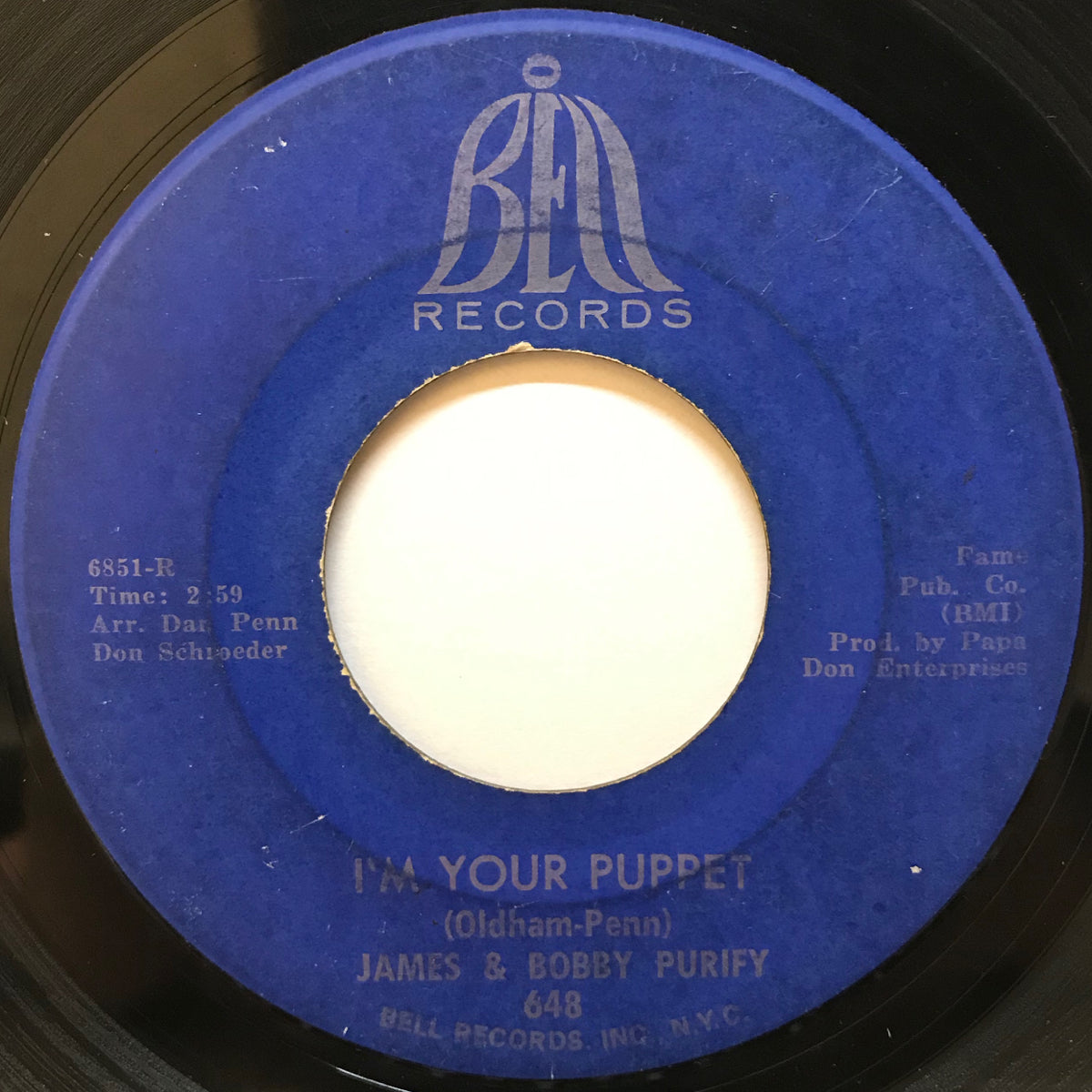 James & Bobby Purify / I'm Your Puppet | VINYL7 RECORDS