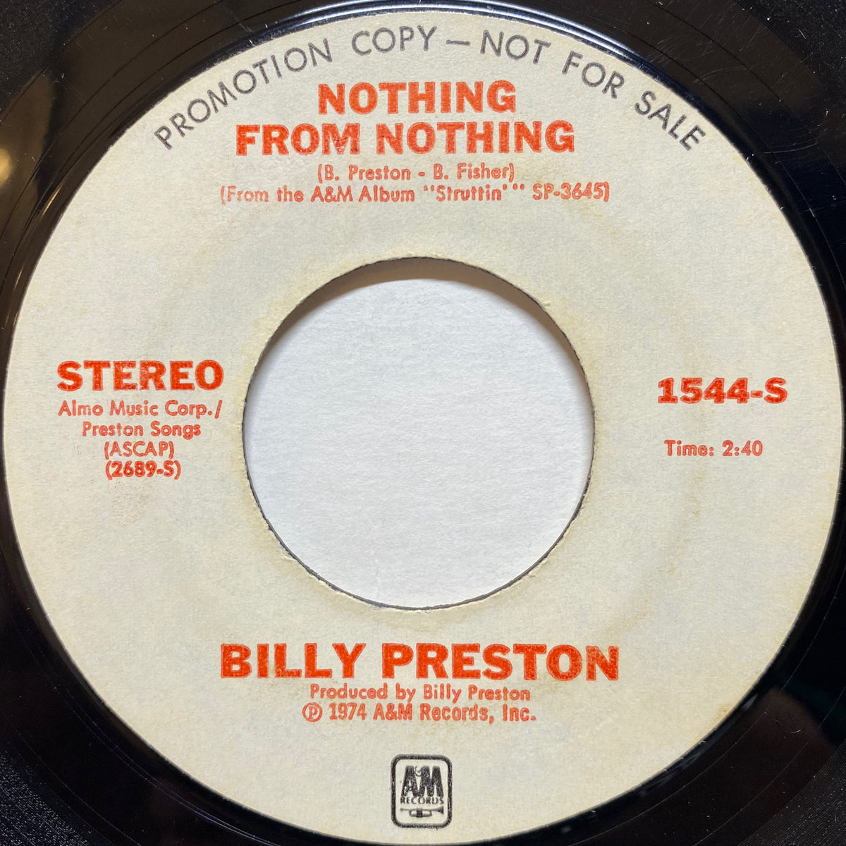 Billy Preston / Nothing From Nothing | VINYL7 RECORDS