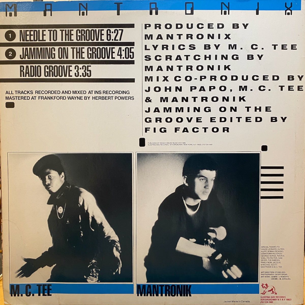 Mantronix / Needle To The Groove | VINYL7 RECORDS