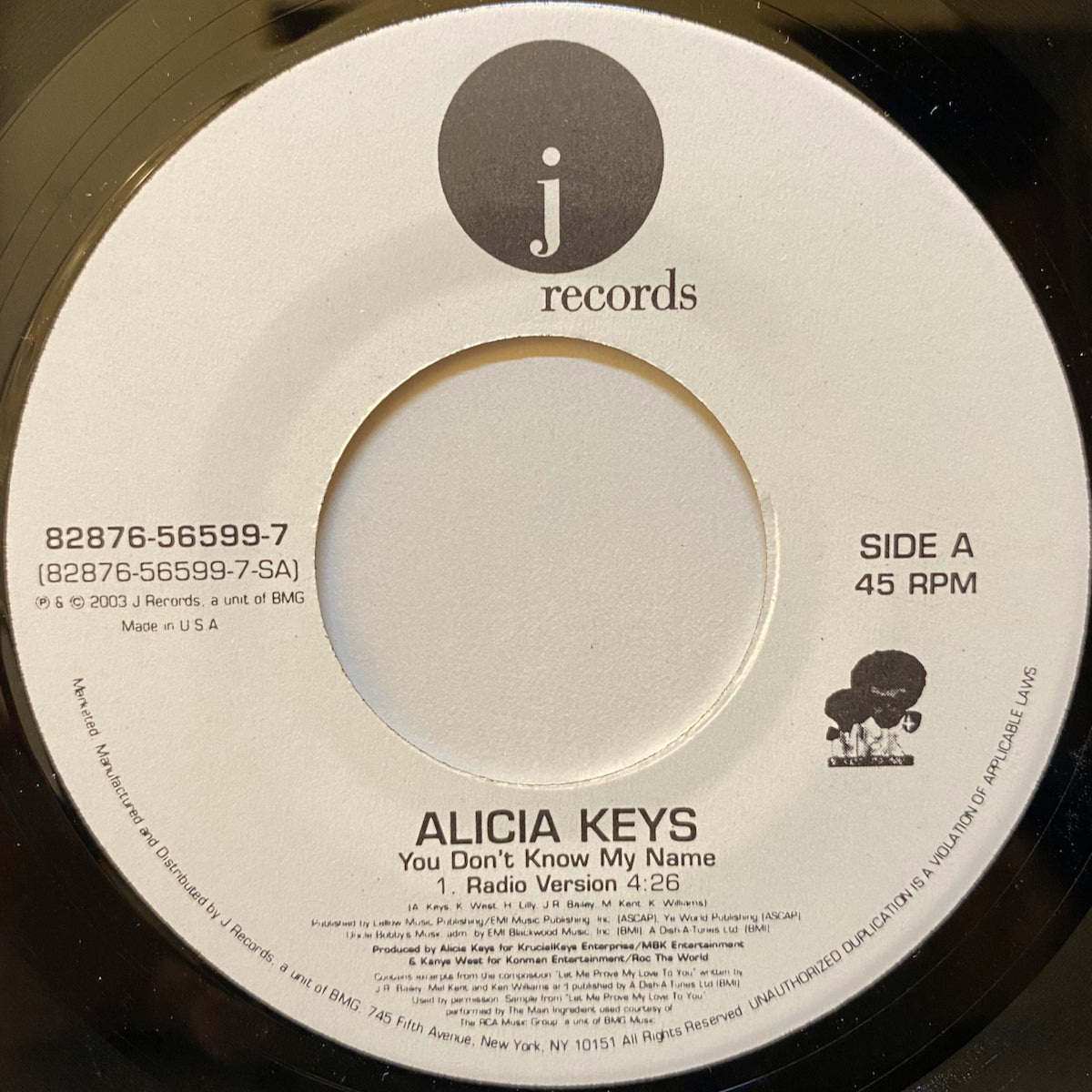 Alicia Keys / You Don't Know My Name | VINYL7 RECORDS