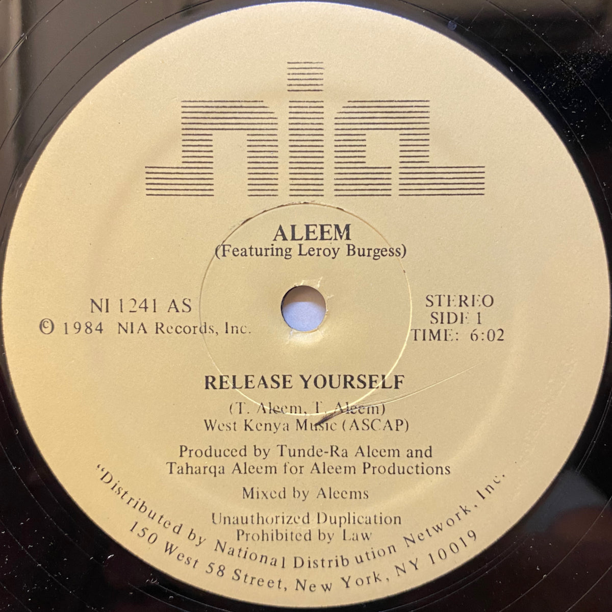 Aleem / Release Yourself | VINYL7 RECORDS