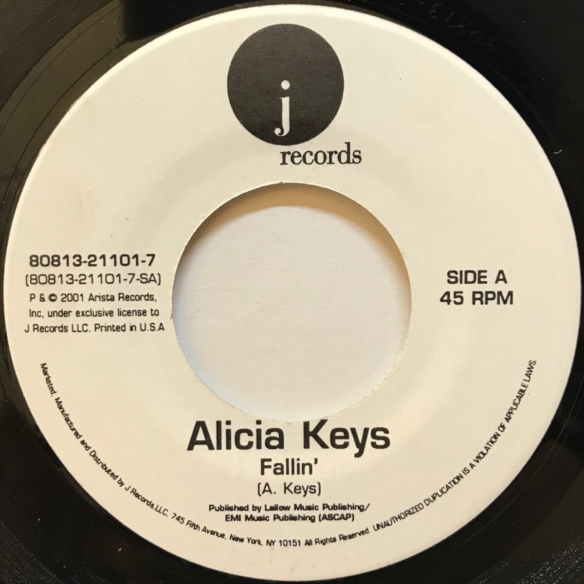 Alicia Keys / Fallin' | VINYL7 RECORDS